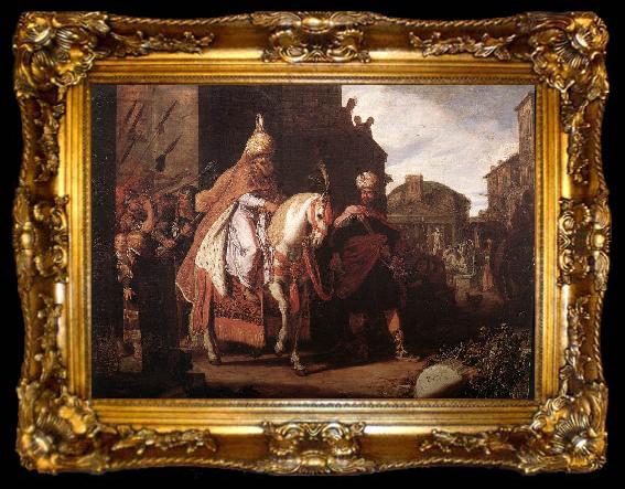 framed  LASTMAN, Pieter Pietersz. The Triumph of Mordecai g, ta009-2